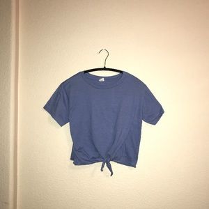 Baby blue crop top